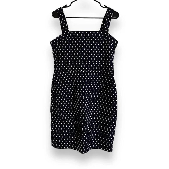 Tommy Hilfiger Black & White Polka Dot Pencil Dress Size 12 - Picture 1 of 8